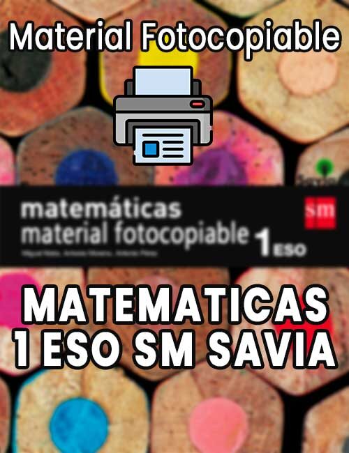Material Fotocopiable Matematicas 1 ESO SM Savia
